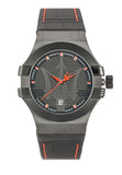 Maserati Potenza 3H STR Black Dial 42mm Leather Strap Watch For Men - R8851108010