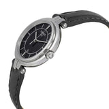 Tissot T Lady Flamingo Black Dial Black Leather Strap Watch For Women - T094.210.16.051.00