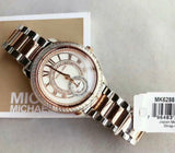 Michael Kors Madelyn Silver Dial Two Tone Steel Strap Watch for Women - MK6288