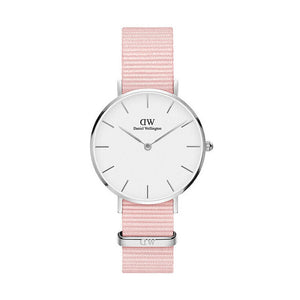 Daniel Wellington Classic Petite Rosewater White Dial Pink NATO Strap Watch For Women - DW001000318