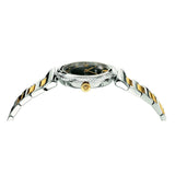 Versace V-Motif Black Dial Two Tone Steel Strap Watch for Women - VERE00518