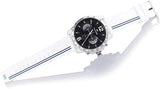 Tommy Hilfiger Multifunction Black Dial White Rubber Strap Watch for Men - 1791475