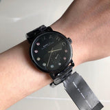 Marc Jacobs Baker Black Dial Black Steel Strap Watch for Women - MBM3425
