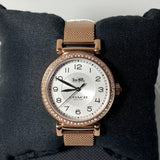 Coach Madison White Dial Rose Gold Mesh Bracelet Watch for Women - 14503398