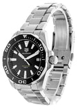 Tag Heuer Aquaracer Black Dial Silver Steel Strap Watch for Men - WAY111A.BA0928