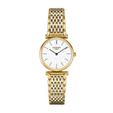 Longines La Grande Classique White Dial Two Tone Mesh Bracelet Watch for Women - L4.209.2.12.7