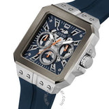 Guess Leo Chronograph Navy Blue Dial Blue Silicone Strap Watch For Men - GW0637G1