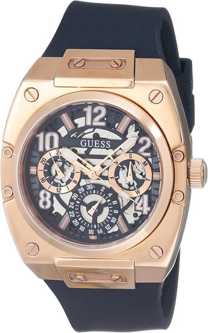 Guess Prodigy Multifunction Navy Blue Dial Blue Silicone Strap Watch For Men - GW0569G3