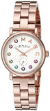 Marc Jacobs Baker White Dial Rose Gold Steel Strap Watch for Women - MBM3441