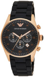 Emporio Armani Sportivo Black Dial Black Steel Strap Watch For Men - AR5905
