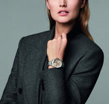 Hugo Boss Hera Chronograph Silver Dial Two Tone Steel Strap Watch for Women - 1502446