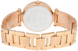 Guess Muse Quartz Silver Dial Rose Gold Steel Strap Watch For Women - W1008L3