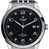 Tudor 1926 Automatic Diamonds Black Dial Silver Steel Strap Watch for Men - M91650-0004