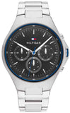 Tommy Hilfiger Justin Chronograph Gray Dial Silver Steel Strap Watch For Men - 1792054