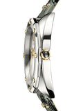Versace Shadov Quartz Silver Dial Snakeskin Green Leather Strap Watch for Women - VEBM00718