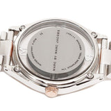 Marc Jacobs Tether Transparent White Dial Two Tone Steel Strap Watch for Women - MBM3436