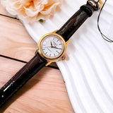 Tissot Carson Automatic White Dial Brown Leather Strap Watch For Women - T085.207.36.011.00
