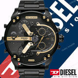 Diesel Mr. Daddy 2.0 Chronograph Black Dial Black Steel Strap Watch For Men - DZ7435