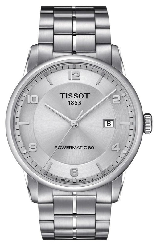 Tissot Luxury Powermatic 80 Silver Dial Silver Steel Strap Watch For Men - T086.407.11.031.00