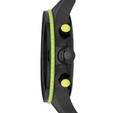 Marc Jacobs Rock Chronograph Black Dial Black Steel Strap Watch for Men - MBM5026