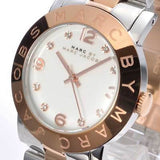 Marc Jacobs Amy Silver Dial Two Tone Steel Strap Watch for Women - MBM3194