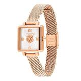 Coach Cass White Dial Rose Gold Mesh Bracelet Watch for Women - 14503698