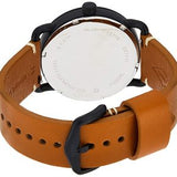 Fossil Commuter Three Hand Date Black Dial Brown Leather Strap Watch for Men - FS5276