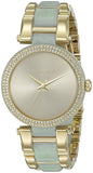 Michael Kors Delray Rose Gold Dial Two Tone Steel Strap Watch for Women - MK4317