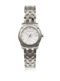 Burberry Heritage Check White Dial Silver Steel Strap Watch for Women - BU1853
