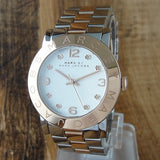 Marc Jacobs Amy Silver Dial Two Tone Steel Strap Watch for Women - MBM3194