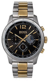 Hugo Boss Professional Black Dial Two Tone Steel Strap Watch for Men - 1513529