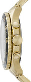 Fossil FB-03 Chronograph Black Dial Gold Steel Strap Watch for Men - FS5727