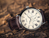 Guess Wafer Quartz White Dial Brown Leather Strap Watch For Men - W70016G2