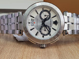 Versace Aion Chronograph White Dial Silver Steel Strap Watch for Men - VBR040017