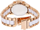 Michael Kors Ritz White Dial Two Tone Steel Strap Watch for Women - MK6324
