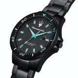 Maserati SFIDA Aqua Edition Analog Black Dial Black Steel Strap Watch For Men - R8853144001