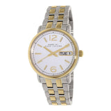 Marc Jacobs Fergus Silver Dial Two Tone Steel Strap Watch for Women - MBM8652