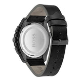 Hugo Boss Grandmaster Blue Dial Black Leather Strap Watch for Men - 1513883