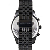 Michael Kors Lexington Chronograph Black Dial Black Steel Strap Watch for Men - MK8603