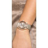 Marc Jacobs Tether Grey Dial Grey Leather Strap Watch for Women - MBM1375