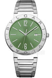 Bvlgari Bvlgari Bvlgari Lady Green Dial Silver Steel Strap Watch for Women - BVLGARI103693