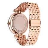 Michael Kors Darci Brown Dial Rose Gold Stainless Steel Strap Watch for Women - MK3217