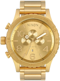 Nixon 51-30 Chrono Gold Dial Gold Steel Strap Watch for Men - A083-502