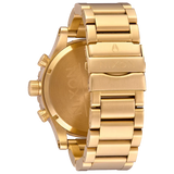 Nixon 51-30 Chrono Black Dial Gold Steel Strap Watch for Men - A083-510