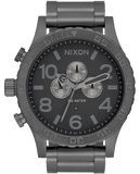 Nixon 51-30 Chronograph Grey Dial Grey Steel Strap Watch for Men - A083-1062