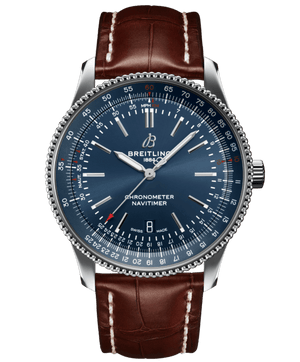 Breitling Navitimer 1 Automatic 41mm Blue Dial Brown Steel Strap Watch for Men - A17326161C1P1