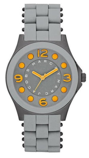 Marc Jacobs Pelly Grey Dial Grey Silicone Strap Watch for Women - MBM2589