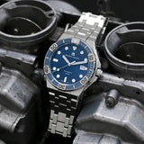 Maurice Lacroix Aikon Venturer Blue Dial Silver Steel Strap Watch for Men - AI6058-SS002-430-1