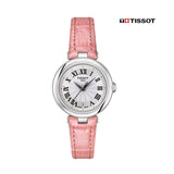 Tissot Bellissima Small Lady Silver Dial Pink Leather Strap Watch For Women - T126.010.16.013.01