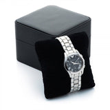 Emporio Armani Velente Chronograph Black Dial Silver Steel Strap Watch For Women - AR0674